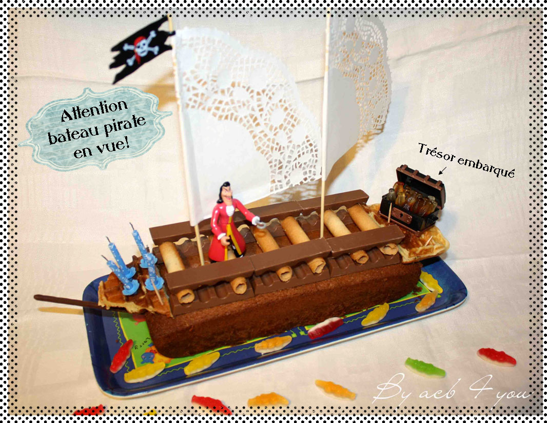 Gâteau bateau pirate
