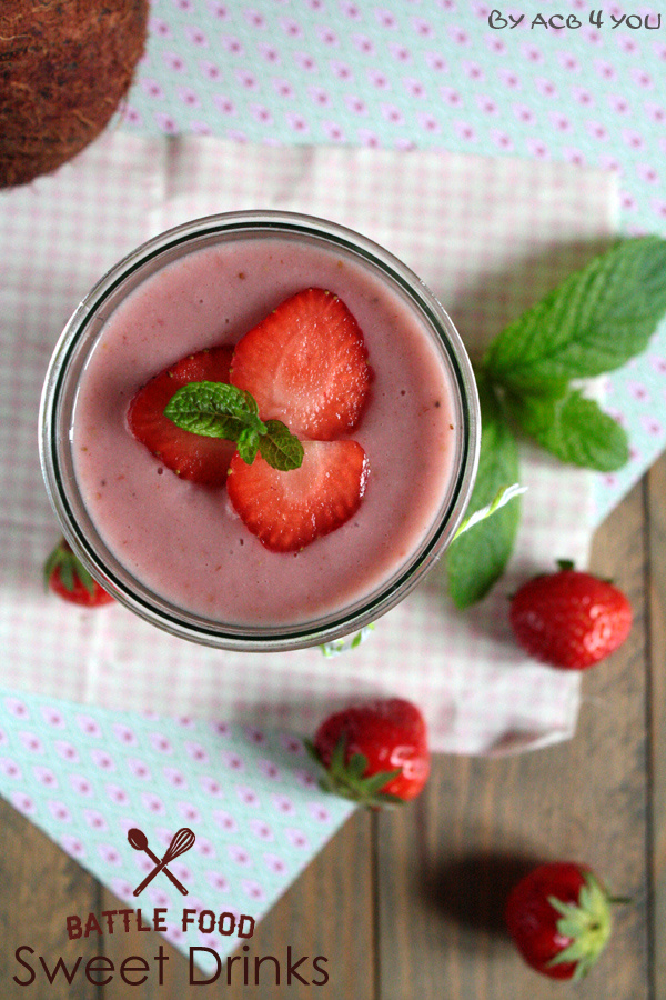 Smoothie coco, fraise et banane : Sweet drinks pour la battle food #20