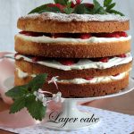 Layer cake façon Sponge cake fraise chantilly