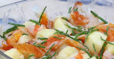 salade de pommes de terre, haddock et salicorne