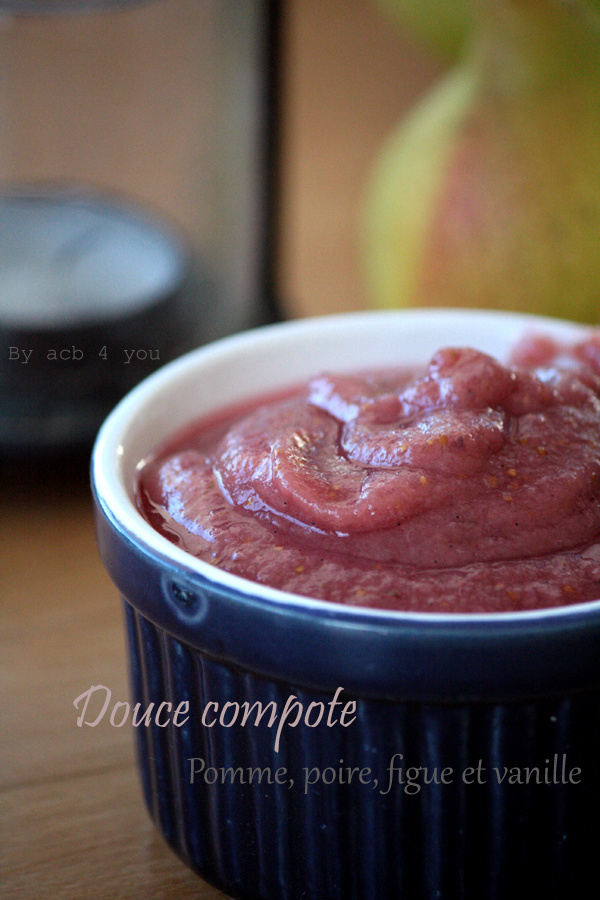 Douce compote : Pomme, poire, figue et vanille