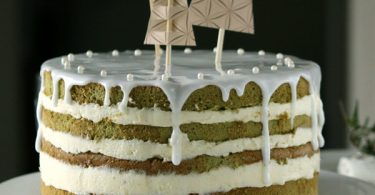 Naked cake matcha citron vert de Noël