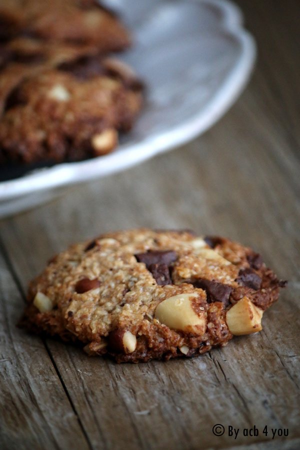 Cookies banane coco chocolat et noix du Brésil {vegan}