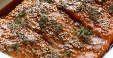 saumon au four soja sésame