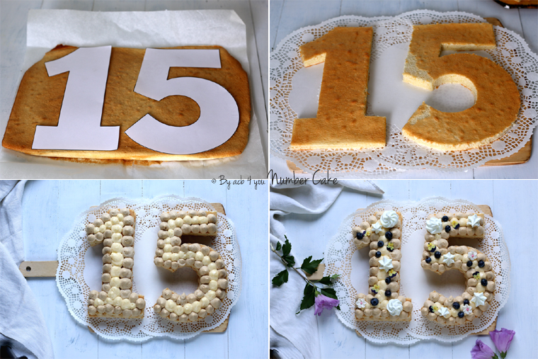 Number cake au chocolat Dulcey et crémeux citron