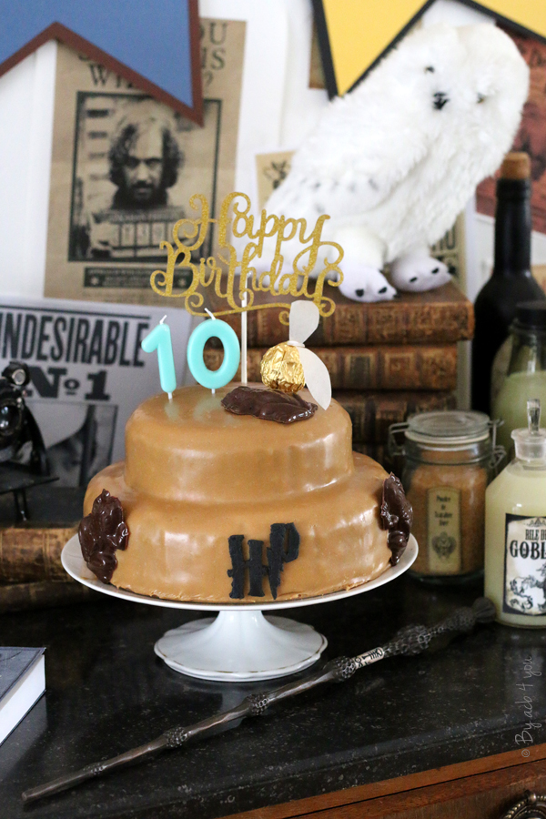 Gâteau chocogrenouille pour un anniversaire Harry Potter
