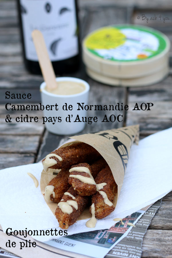 Goujonnettes de plie, sauce cidre et camembert pour le festival des AOP et AOC de Cambremer