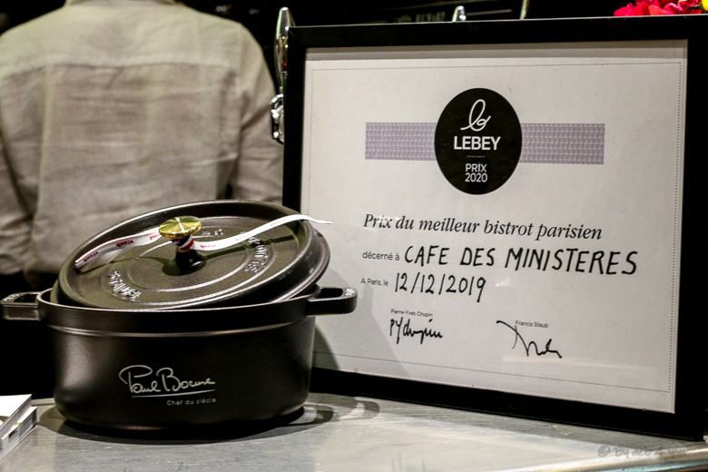 café des Ministères, prix 2020 du meilleur bistrot parisien guide Lebey 