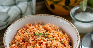 riz à la tomate aux herbes de Provence façon risotto